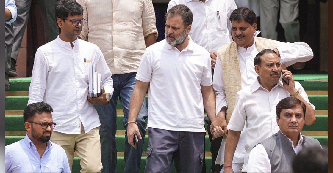 Leader of Opposition in the Lok Sabha Rahul Gandhi during the Monsoon session of Parliament, in New Delhi. Photo: PTI