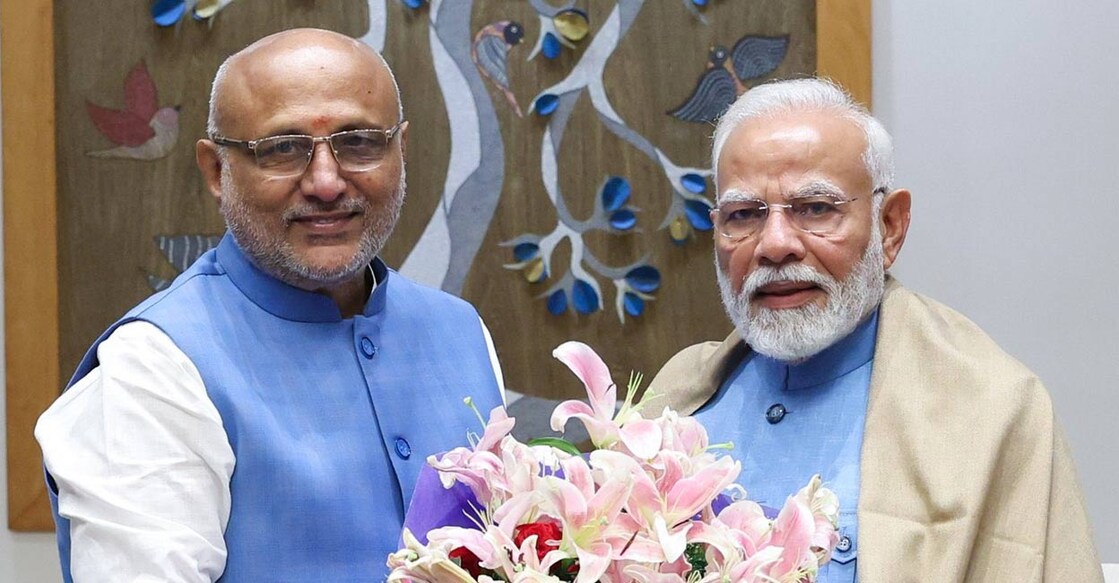 CP Radhakrishnan with Prime Minister Narendra Modi. Photo: @CPRGuv/ X.