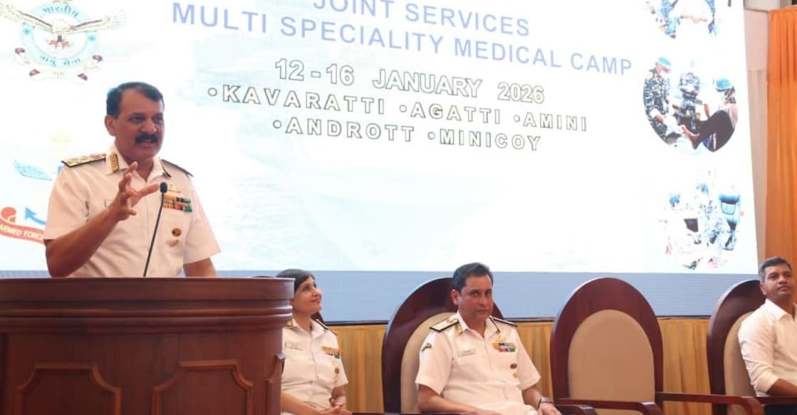 The program was formally inaugurated by Admiral Dinesh K Tripathi, the Chief of the Naval Staff, at Indira Gandhi Hospital, Kavaratti. Photo: Special Arrangement