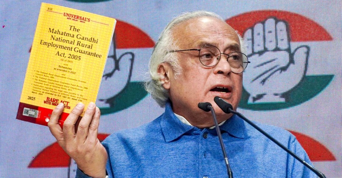 AICC General Secretary Jairam Ramesh (Communications) speaks during a Congress party briefing at AICC HQ, in New Delhi. Photo: PTI