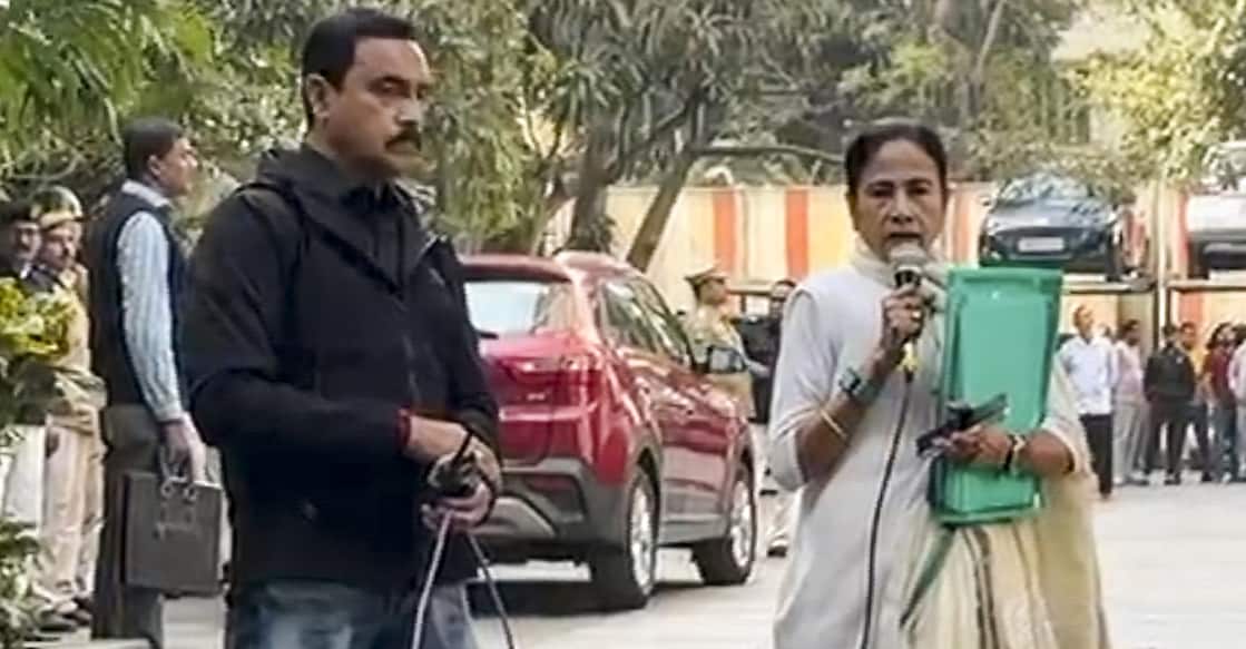 West Bengal Chief Minister Mamata Banerjee during her address to the media, in Kolkata, Thursday, January 8, 2026. Photo: PTI