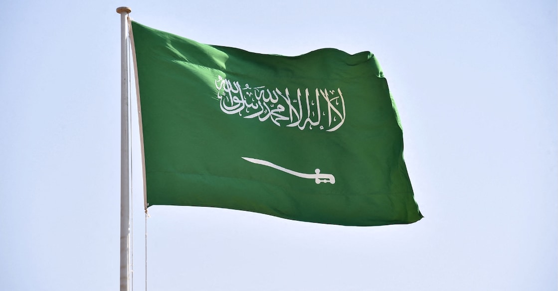 Saudi national flag in Riyadh. File Photo: AFP