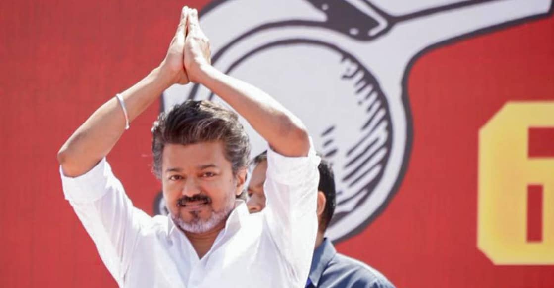 Tamilaga Vettri Kazhagam (TVK) chief Vijay during a party meeting, in Salem, Tamil Nadu. Photo: PTI