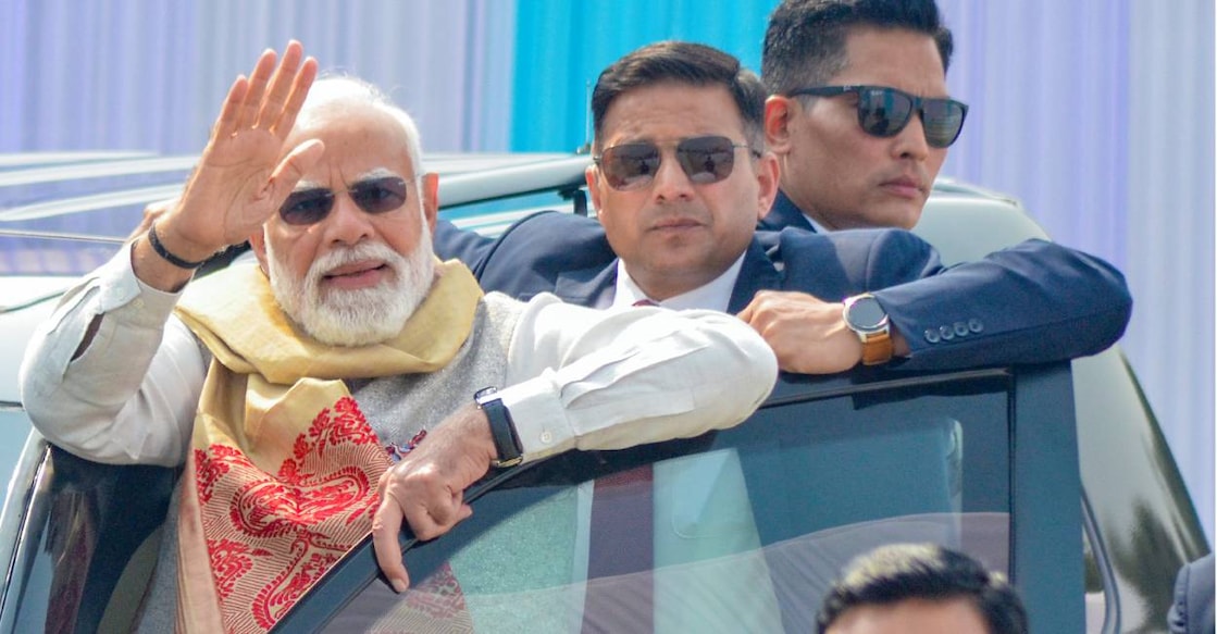 Prime Minister Narendra Modi in Assam. Photo: PTI