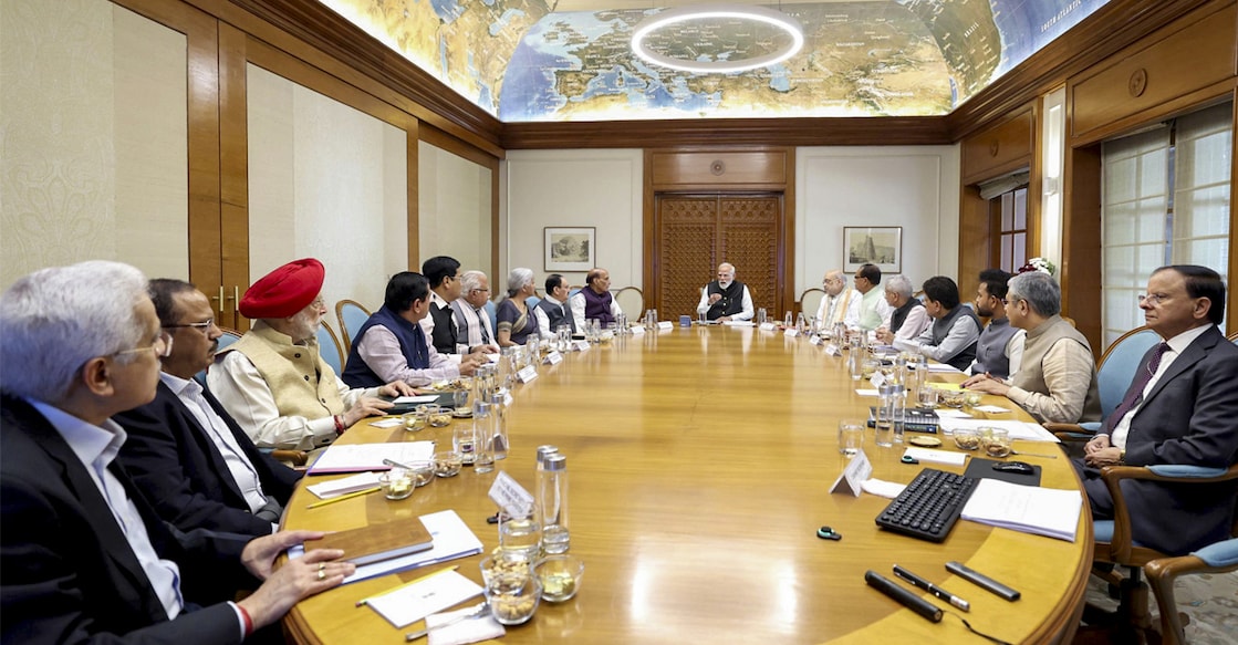 Prime Minister Narendra Modi chairs a high-level meeting to review the situation related to petroleum, crude, gas, power, and fertiliser sectors in view of the evolving West Asia situation. Photo: PTI via PMO