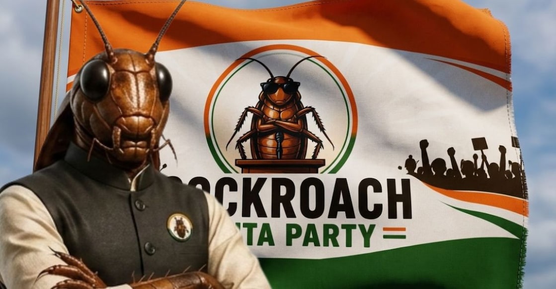 The theme of Cockroach Janata Party. Photo: Onmanorama/cockroachjanataparty.org