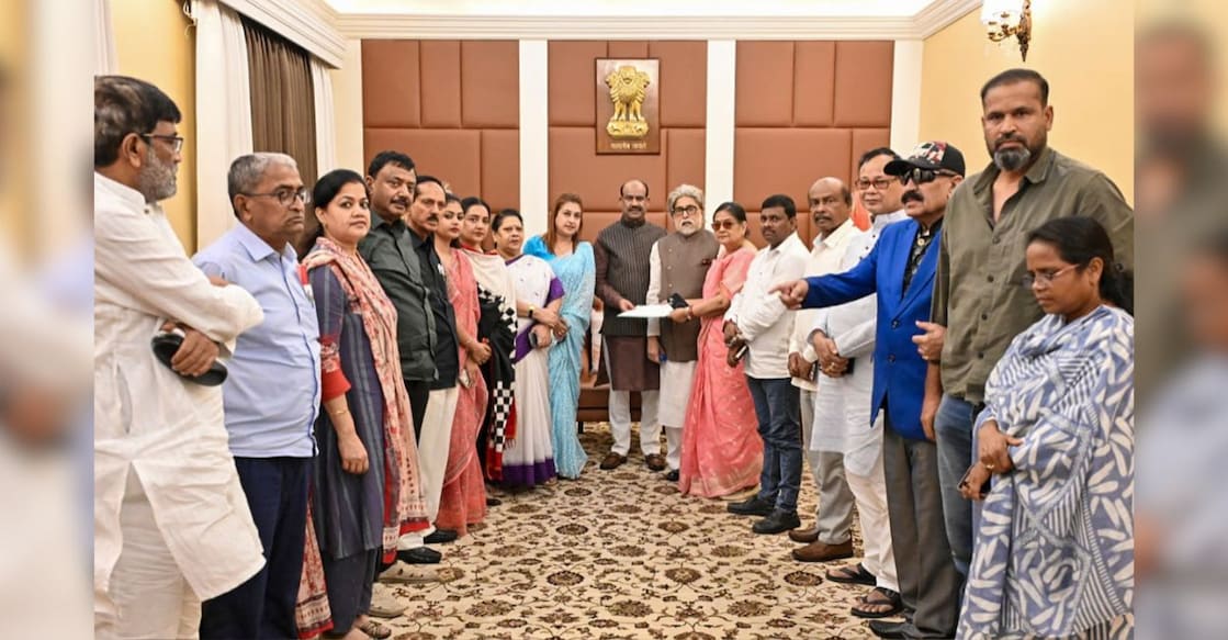 Lok Sabha Speaker Om Birla receives a letter from TMC MPs including Sudip Bandyopadhyay, Satabdi Roy, Kakoli Ghosh Dastidar, Mala Roy, Yusuf Pathan, and others for separate seating arrangement in the House. Photo: Handout via PTI Photo
