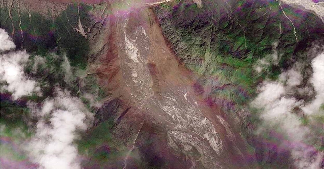 A satellite image shows the valleys near the Nepal-China border on August 26, 2026, after the devastating floods. Photo: 2026 PLANET LABS PBC/Handout via REUTERS