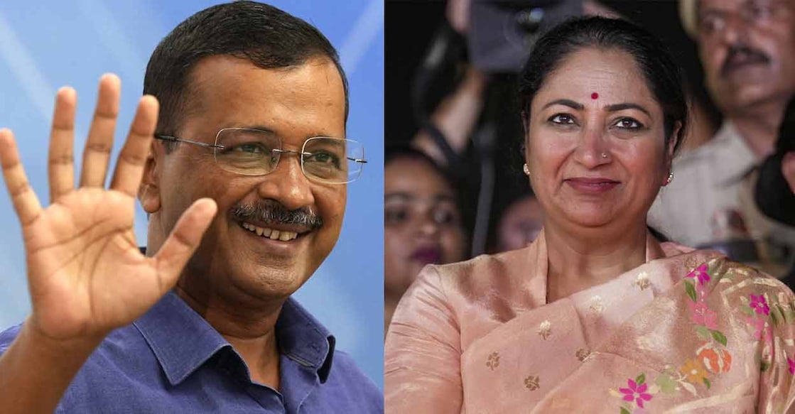 AAP national convenor Arvind Kejriwal, Delhi Chief Minister Rekha Gupta. Photo: PTI
