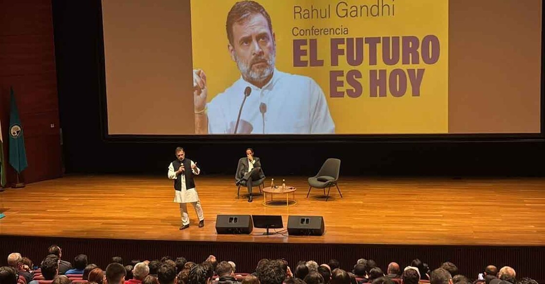 Rahul Gandhi at Columbia. Photo: X