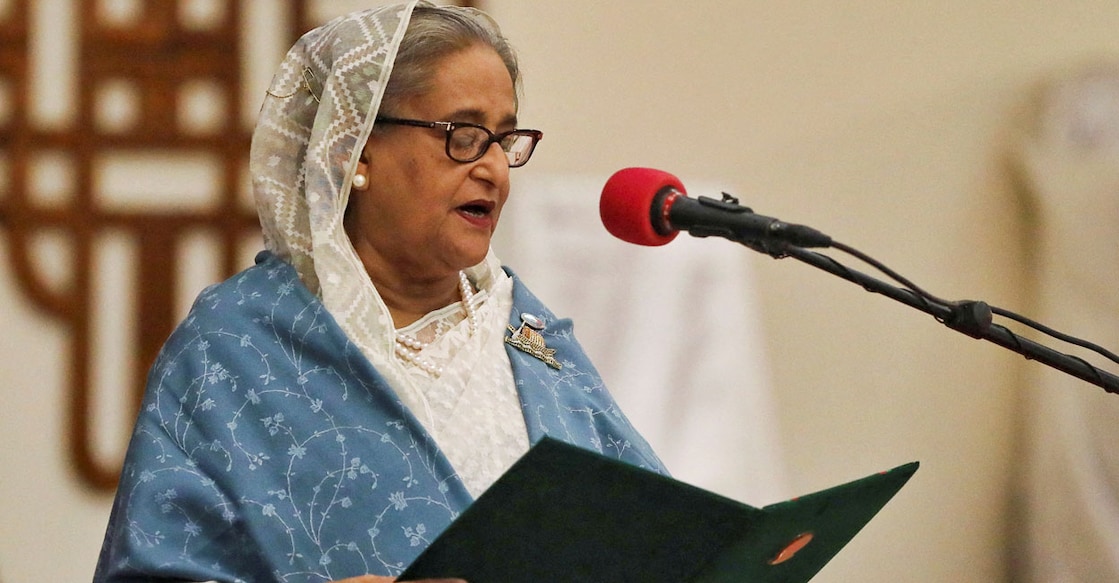 Prime Minister Sheikh Hasina takes oath as the country's Prime Minister at the Bangabhaban in Dhaka, Bangladesh, January 11, 2024. File Photo: REUTERS/Mohammad Ponir Hossain