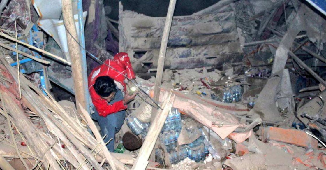 A rescuer works following the earthquake in Afghanistan. Photo: Afghan Red Crescent/ Reuters