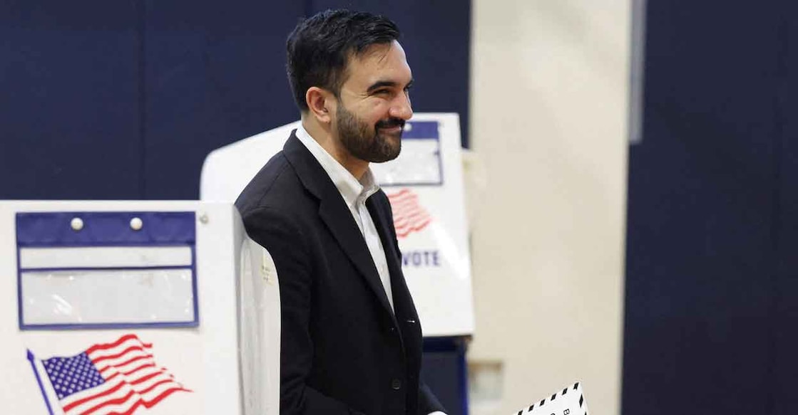 Democratic candidate for New York City mayor, Zohran Mamdani, votes in the New York City mayoral election at a polling site at the Frank Sinatra School of the Arts High School in Astoria, Queens borough of New York City, U.S., November 4, 2025. Photo: REUTERS/Kylie Cooper
