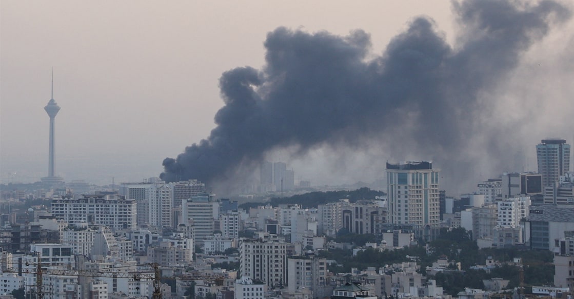 Smoke rises following an Israeli attack on the IRIB building, the country's state broadcaster, in Tehran, Iran. Photo: Majid Asgaripour/WANA (West Asia News Agency) via REUTERS