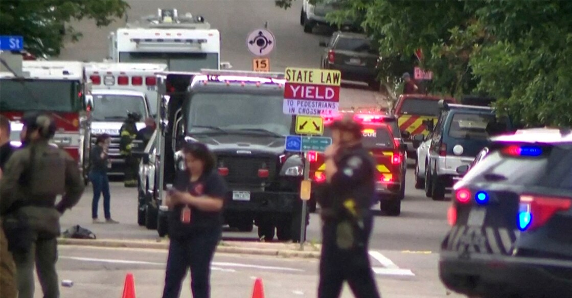 Police work at the scene after an attack that injured multiple people in Boulder, Colorado, in a still image from video. Photo: ABC AFFILIATE KMGH via REUTERS