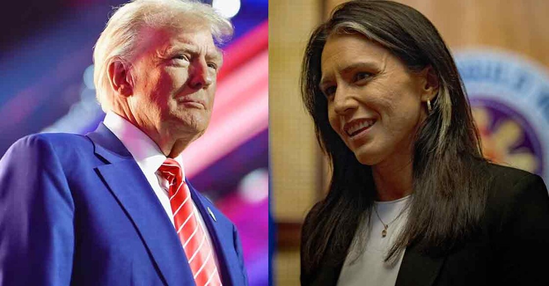 US President Donald Trump, Director of National Intelligence, Tulsi Gabbard. Photo: Reuters