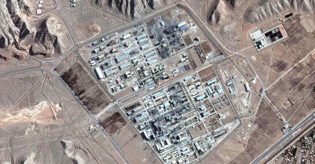 IRAN-NUCLEAR-SATELLITE A satellite overview shows the Isfahan Nuclear Research Center, as well as nearby tunnels, amid the Iran-Israel conflict, in Isfahan, Iran, June 24, 2025. Photo: Maxar Technologies/Handout via REUTERS