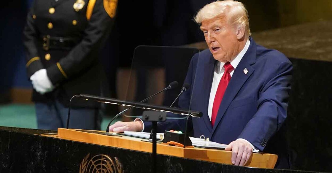 US President Donald Trump addresses the 80th United Nations General Assembly, in New York City, New York. Photo: REUTERS/Al Drago