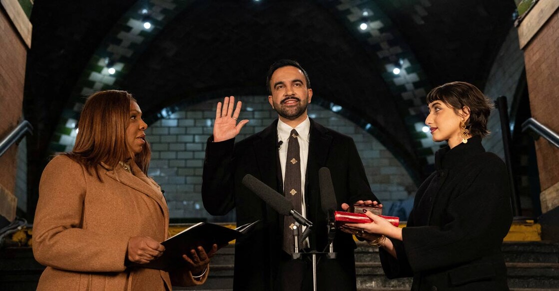 Zohran Mamdani is sworn in as mayor of New York City at Old City Hall Station, New York, US. Photo: Reuters. 