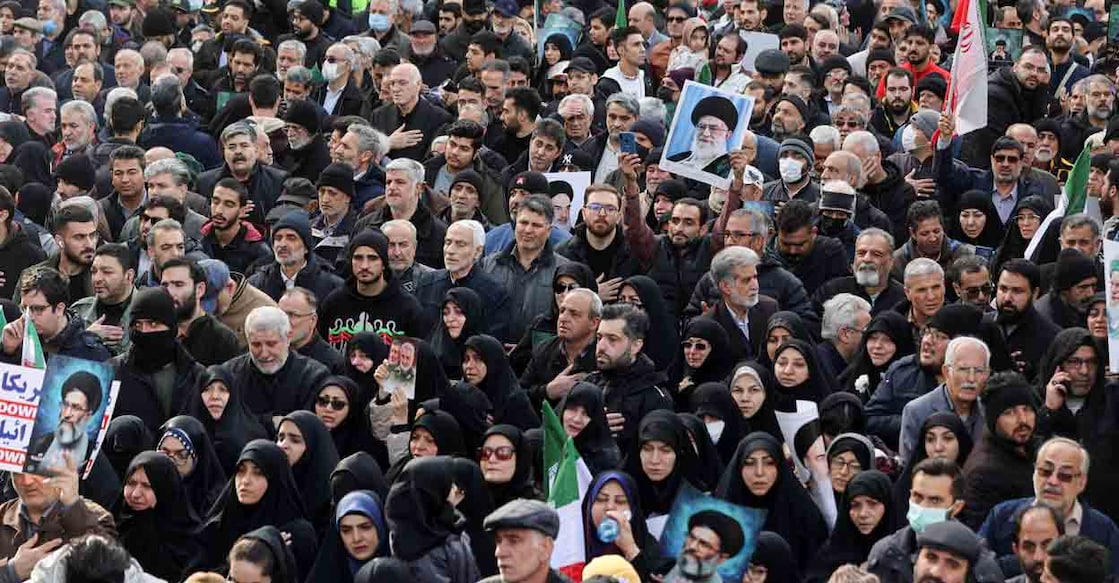 People attend the funeral of the security forces who were killed in the protests that erupted over the collapse of the currency's value in Tehran, Iran, January 14, 2026. Photo: Majid Asgaripour/WANA (West Asia News Agency) via REUTERS