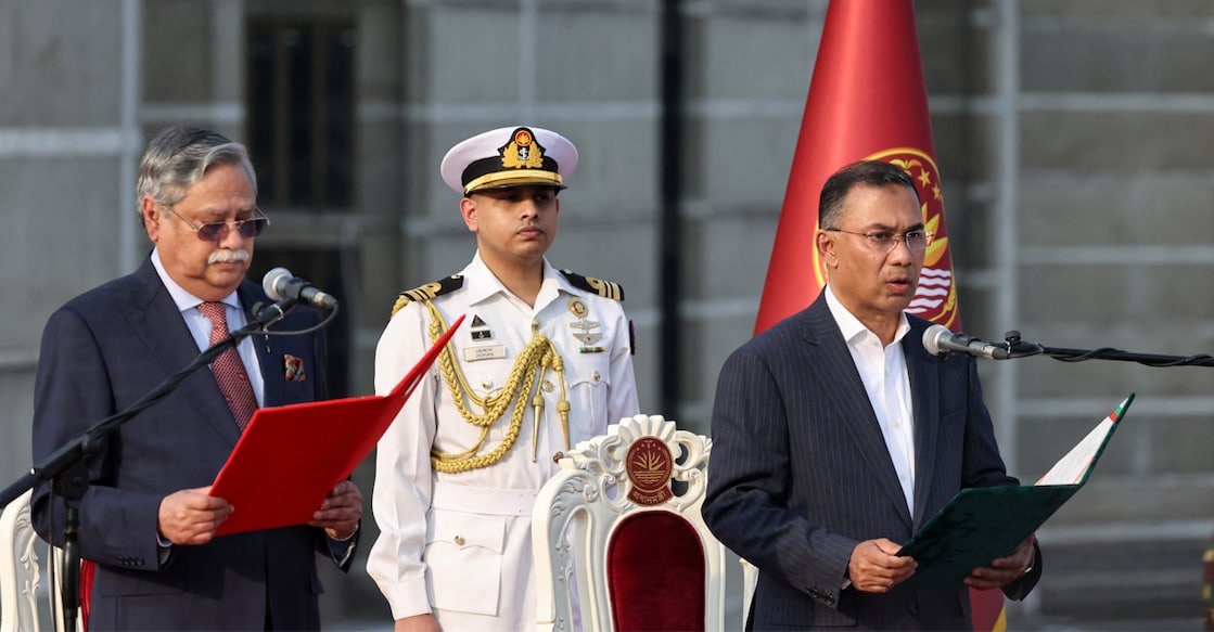 Bangladeshi President Mohammed Shahabuddin administers oath-taking ceremony of Tarique Rahman as the country’s Prime Minister in Bangladesh at the South Plaza of the parliament building , in Dhaka, Bangladesh, February 17, 2026. Photo: Reuters/Mohammad Ponir Hossain