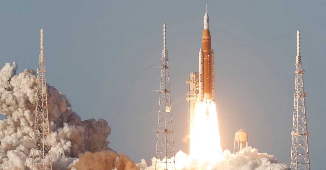 NASA's Artemis II mission to fly by the moon, comprising of the Space Launch System (SLS) rocket with the Orion crew capsule, lifts off from the Kennedy Space Center in Cape Canaveral, Florida, U.S., April 1, 2026. Photo: REUTERS/Joe Skipper