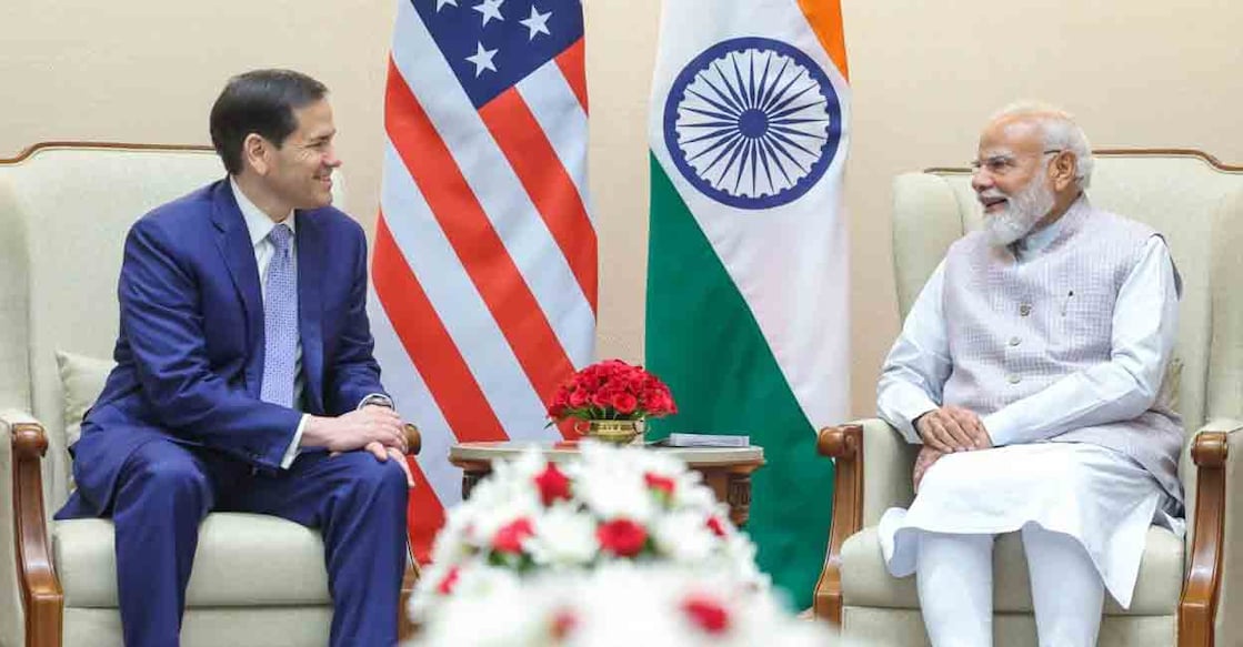 US Secretary of State Marco Rubio with Prime Minister Narendra Modi. Photo: X/@NarendraModi