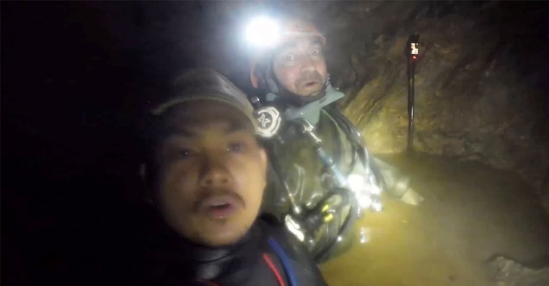 Two rescue workers say that they have found five of the people who were trapped in a cave alive, in Xaisomboun Province, Laos, May 27, 2026, in this screengrab obtained from a social media video. Photo: Norrased Palasing/via REUTERS