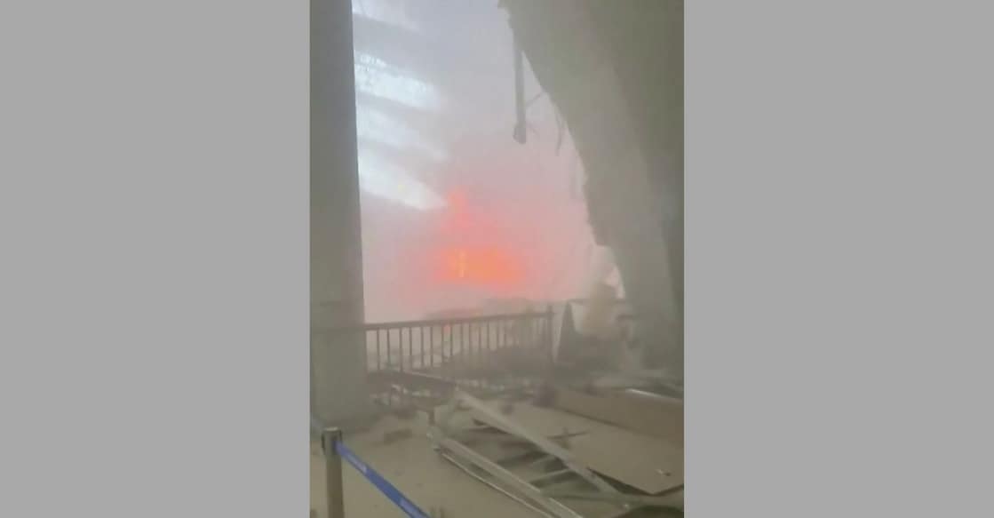 This video grab taken from UGC images posted on social media on June 3, 2026, appears to show damage at Kuwait's international airport following an attack. Photo: AFP