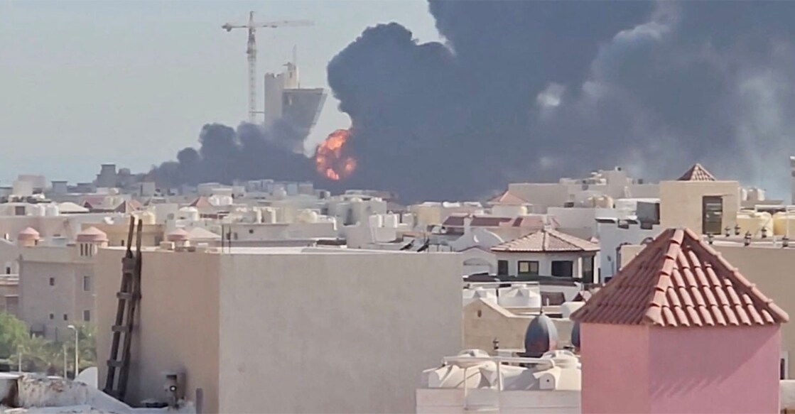 Smoke billows near the oil facility in Mangaf, Kuwait, July 18, 2026, in this screen grab obtained from a social media video. Photo: REUTERS