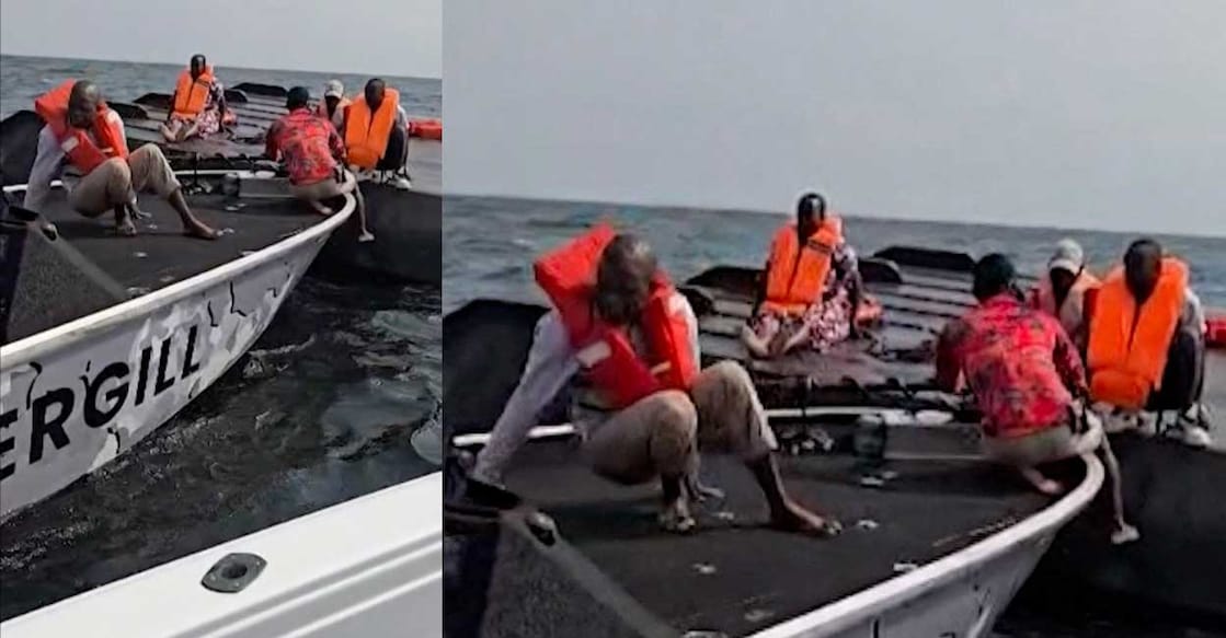 This UGC image, verified by AFP on August 12, 2026, shows passengers being rescued after a boat capsized on Zimbabwe's Lake Kariba following an encounter with strong waves on August 11, 2026. Photo: UGC / AFP