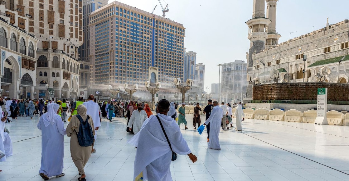 People and pilgrims walk at the Grand Mosque Complex in Saudi Arabia's holy city of Mecca on September 16, 2026. Photo for representation only/ AFP. 