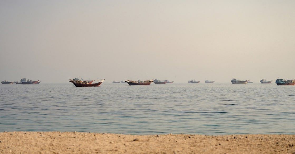 Vessels at the Strait of Hormuz, as seen from Musandam, Oman, September 23, 2026. Photo: Reuters
