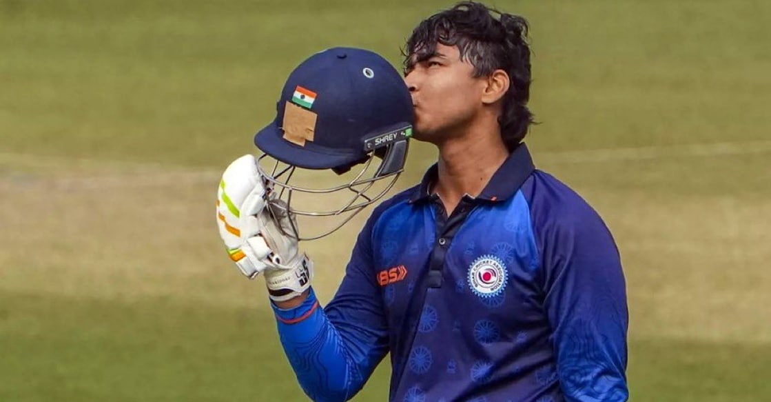 Vaibhav Suryavanshi playing for Bihar. Photo: Bihar CA