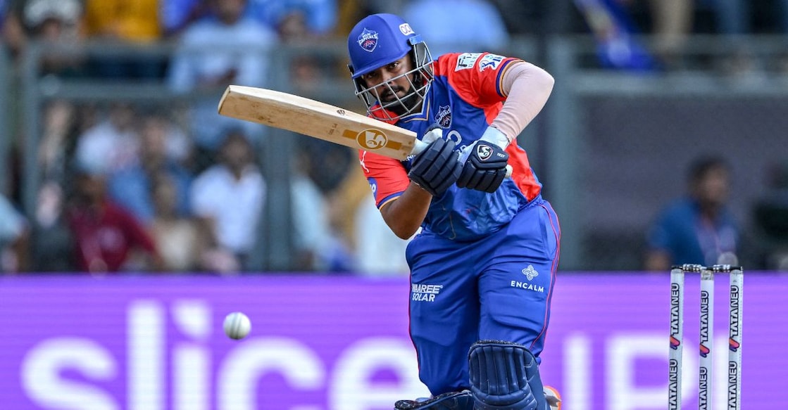 A file photo of Prithvi Shaw playing for Delhi Capitals. Photo: AFP