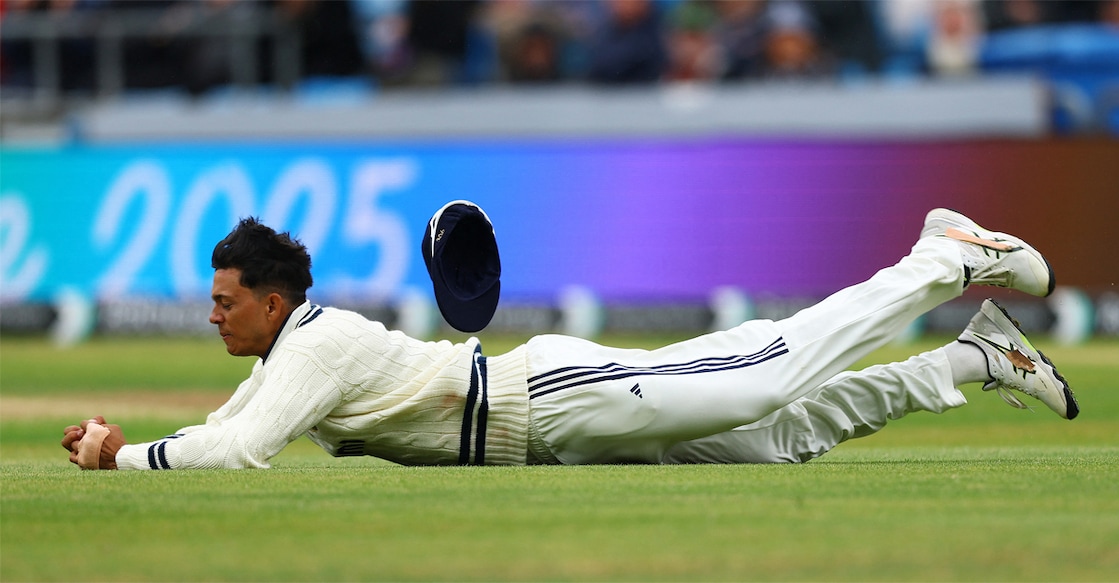 jaiswal-ind-vs-eng-leeds India’s Yashasvi Jaiswal fielding against England during the first Test at Headingly in Leeds. Photo: Reuters