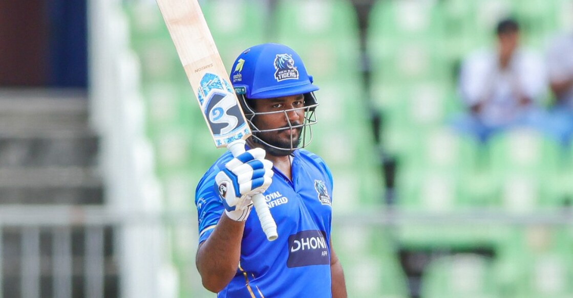 Sanju Samson during the match. Photo: KCA