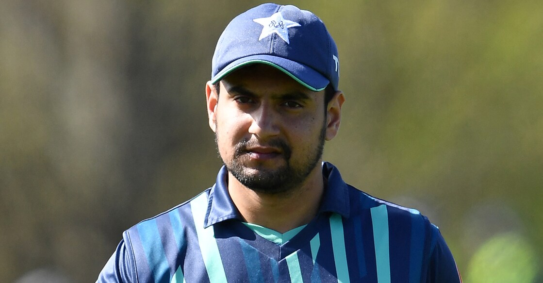 Pakistan batter Haider Ali. File photo: AFP/ Sanka Vidanagama 