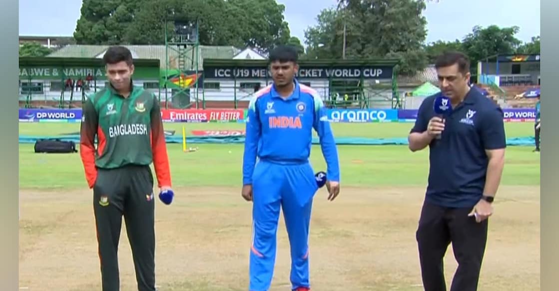 The captains of India and Bangladesh during the toss. Photo: IANS/JioHotstar