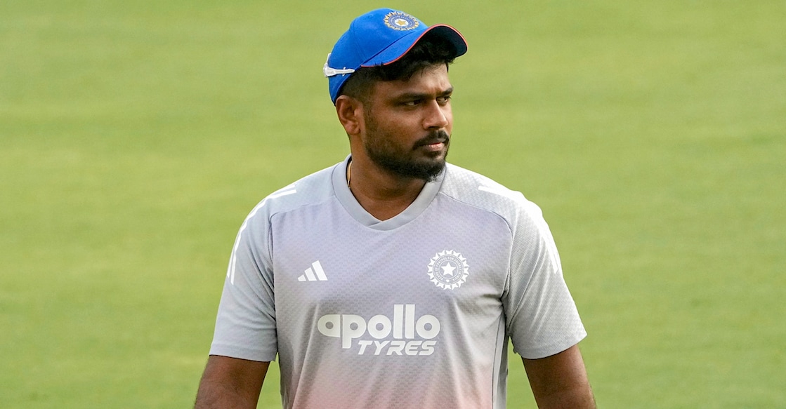 Sanju Samson during a training session at the Greenfield Stadium at Karyavattom in Thiruvananthapuram on the eve of India’s fifth and final T20I against New Zealand. Photo: PTI