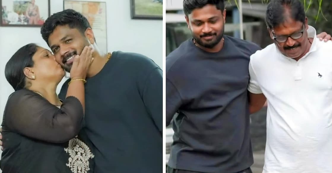 Sanju Samson had a joyous reunion with his parents Ligy and Samson Viswanath in Thiruananthpuram. Photos from Sanju’s Instagram handle