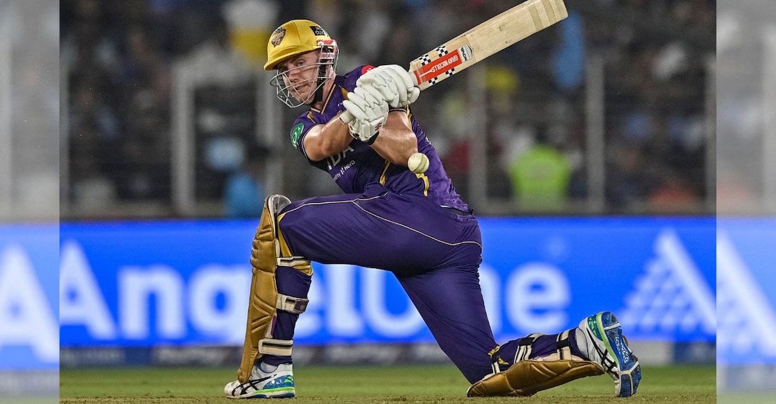 Kolkata Knight Riders' Australian cricketer Cameron Green plays a shot during the IPL 2026 match against Gujarat Titans at the Narendra Modi Stadium in Ahmedabad on April 17, 2026. Photo: AFP/ Shammi Mehra