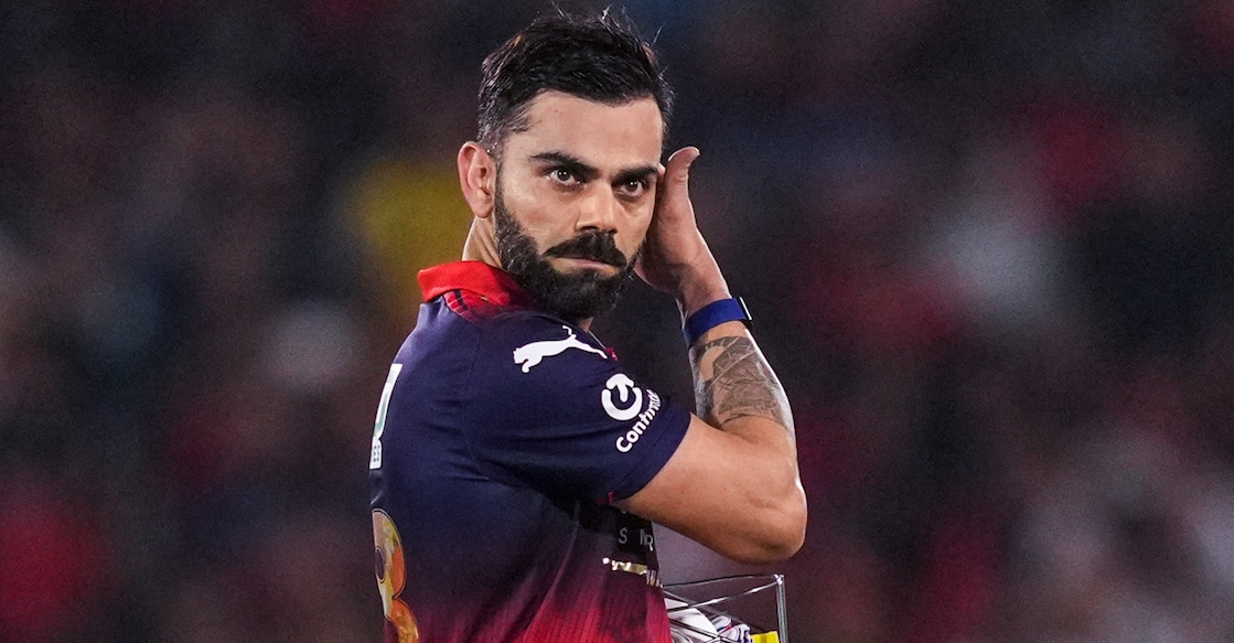 Virat Kohli reacts during an IPL 2026 match between his side Royal Challenger Bengaluru and Kolkata Knight Riders in Raipur on May 13, 2026. Photo: PTI