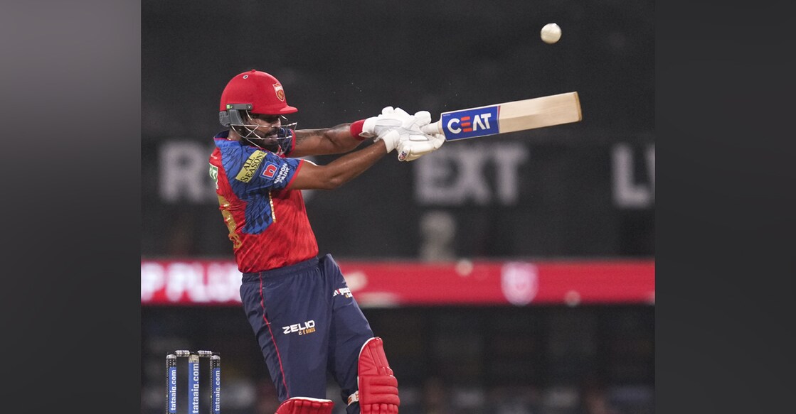 Punjab Kings' Shreyas Iyer batting during the IPL 2026 match against LSG. Photo: PTI