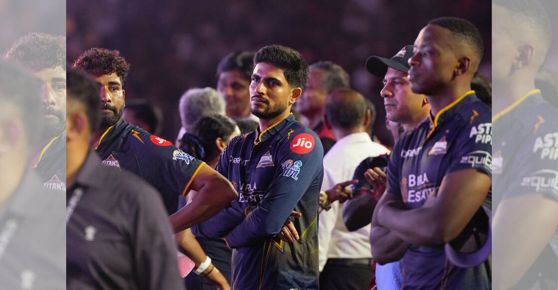 Gujarat Titans' Shubman Gill during the presentation ceremony after losing the IPL 2026 final. Photo: PTI