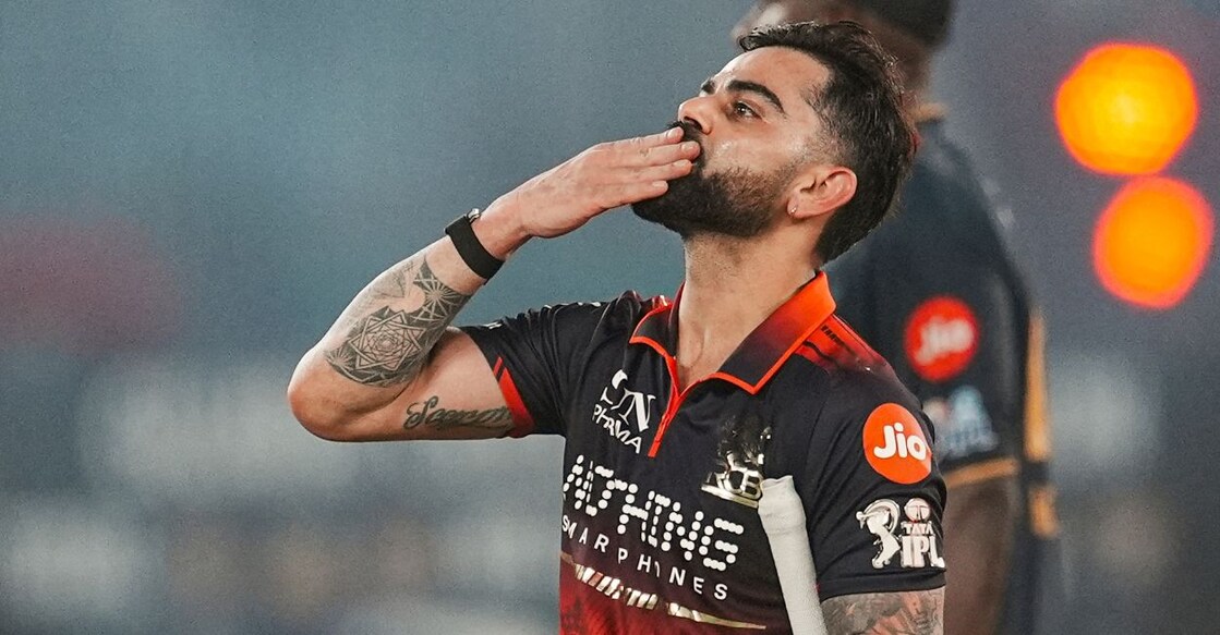 Royal Challengers Bengaluru's Virat Kohli celebrates after winning the IPL 2026 final between Royal Challengers Bengaluru and Gujarat Titans. Photo: PTI