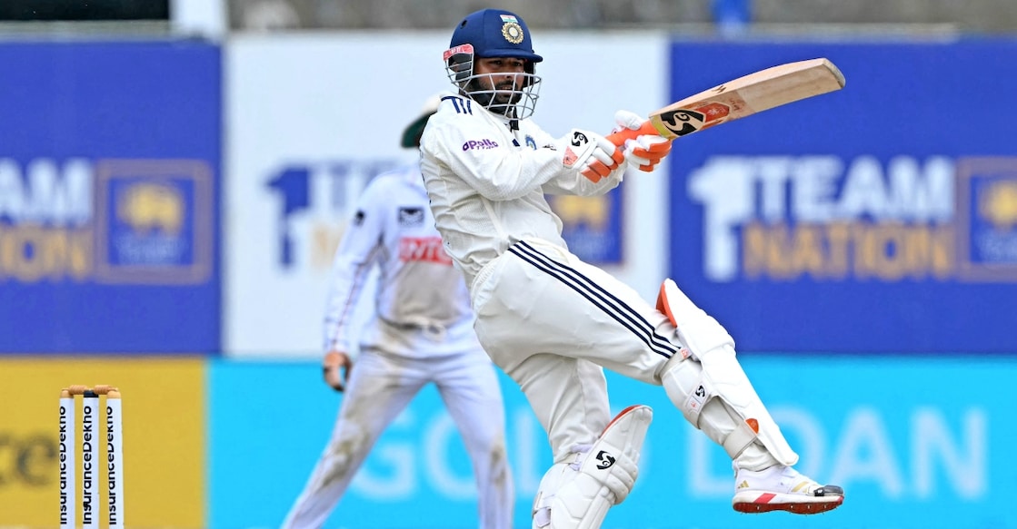 Rishabh Pant batting against Sri Lanka. Photo: AFP