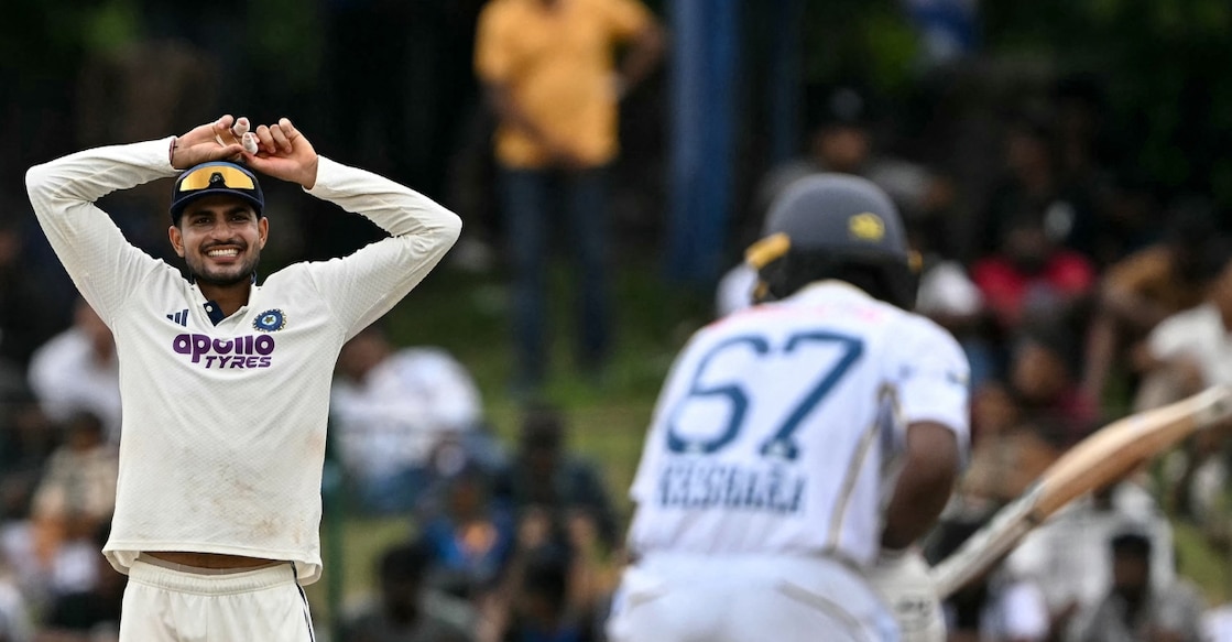 India's captain Shubman Gill reacts during the fourth day of the second Test cricket match between Sri Lanka and India. Photo: Ishara S KODIKARA / AFP