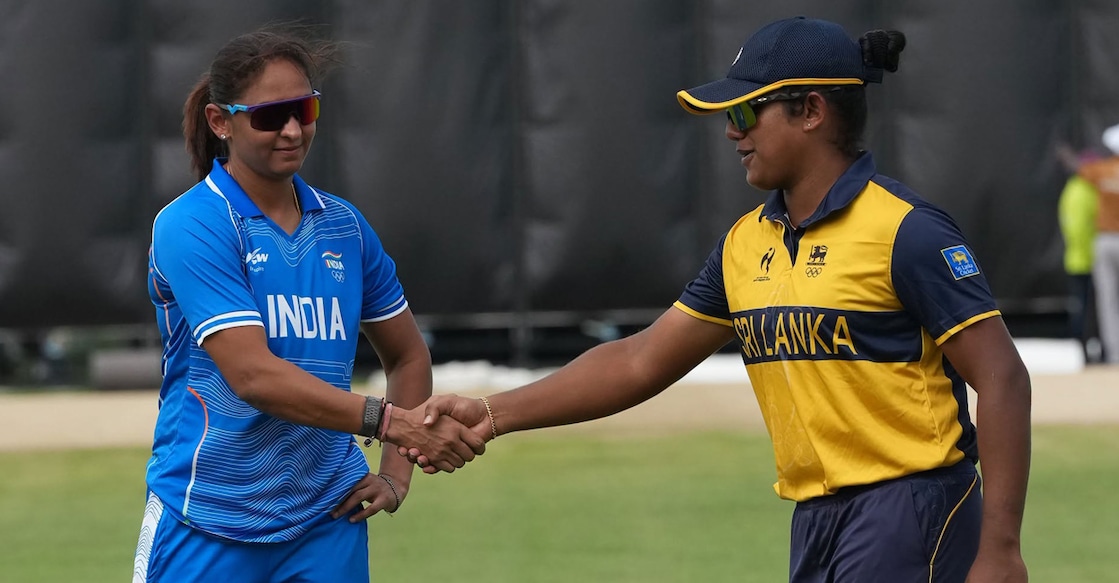 Harmanpreet Kaur of India and Chamari Athapaththu of Sri Lanka  at the toss during the The Final match between Sri Lanka Women and India Women at Korogi Sports Park, Nisshin, Japan, on September 22, 2026.Photo: CREIMAS for BCCI