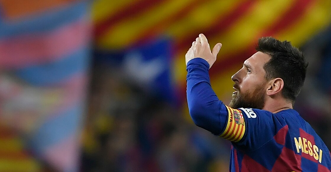 Lionel Messi during his FC Barcelona playing days. File photo: AFP